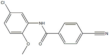 N-(5-chloro-2-methoxyphenyl)-4-cyanobenzamide,,结构式