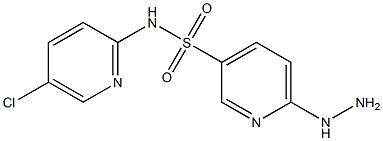 N-(5-chloropyridin-2-yl)-6-hydrazinylpyridine-3-sulfonamide 化学構造式