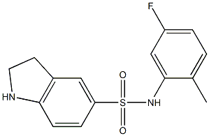 N-(5-fluoro-2-methylphenyl)-2,3-dihydro-1H-indole-5-sulfonamide Structure