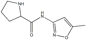 N-(5-methyl-1,2-oxazol-3-yl)pyrrolidine-2-carboxamide,,结构式
