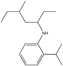N-(5-methylheptan-3-yl)-2-(propan-2-yl)aniline,,结构式