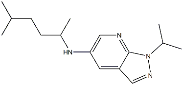N-(5-methylhexan-2-yl)-1-(propan-2-yl)-1H-pyrazolo[3,4-b]pyridin-5-amine,,结构式