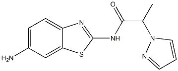 N-(6-amino-1,3-benzothiazol-2-yl)-2-(1H-pyrazol-1-yl)propanamide|