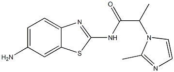 N-(6-amino-1,3-benzothiazol-2-yl)-2-(2-methyl-1H-imidazol-1-yl)propanamide Struktur