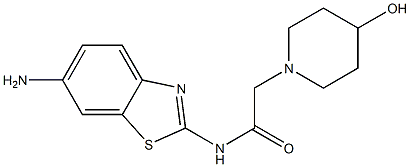 N-(6-amino-1,3-benzothiazol-2-yl)-2-(4-hydroxypiperidin-1-yl)acetamide Struktur