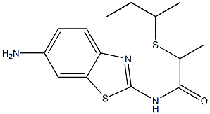 N-(6-amino-1,3-benzothiazol-2-yl)-2-(butan-2-ylsulfanyl)propanamide Structure