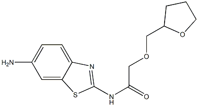 N-(6-amino-1,3-benzothiazol-2-yl)-2-(oxolan-2-ylmethoxy)acetamide Structure