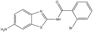 N-(6-amino-1,3-benzothiazol-2-yl)-2-bromobenzamide 化学構造式