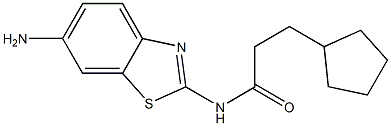 N-(6-amino-1,3-benzothiazol-2-yl)-3-cyclopentylpropanamide Struktur