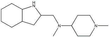 N,1-dimethyl-N-(octahydro-1H-indol-2-ylmethyl)piperidin-4-amine Struktur