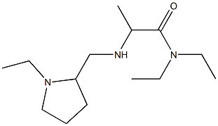 N,N-diethyl-2-{[(1-ethylpyrrolidin-2-yl)methyl]amino}propanamide Structure