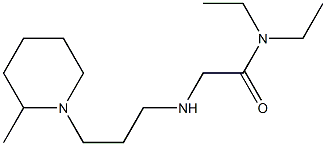 N,N-diethyl-2-{[3-(2-methylpiperidin-1-yl)propyl]amino}acetamide,,结构式