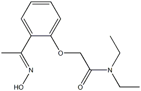 N,N-diethyl-2-{2-[(1E)-N-hydroxyethanimidoyl]phenoxy}acetamide,,结构式