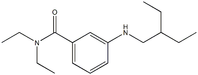 N,N-diethyl-3-[(2-ethylbutyl)amino]benzamide Structure