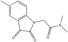 N,N-dimethyl-2-(5-methyl-2,3-dioxo-2,3-dihydro-1H-indol-1-yl)acetamide Struktur