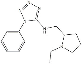 N-[(1-ethylpyrrolidin-2-yl)methyl]-1-phenyl-1H-1,2,3,4-tetrazol-5-amine Struktur