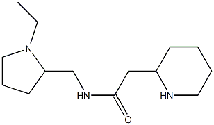 N-[(1-ethylpyrrolidin-2-yl)methyl]-2-(piperidin-2-yl)acetamide,,结构式