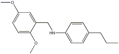 N-[(2,5-dimethoxyphenyl)methyl]-4-propylaniline,,结构式