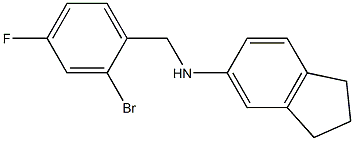 N-[(2-bromo-4-fluorophenyl)methyl]-2,3-dihydro-1H-inden-5-amine 结构式