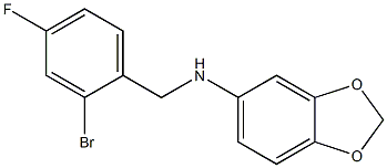 N-[(2-bromo-4-fluorophenyl)methyl]-2H-1,3-benzodioxol-5-amine Structure