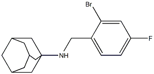 N-[(2-bromo-4-fluorophenyl)methyl]adamantan-1-amine 化学構造式