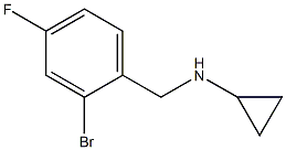 N-[(2-bromo-4-fluorophenyl)methyl]cyclopropanamine 结构式