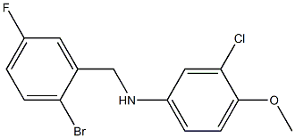 N-[(2-bromo-5-fluorophenyl)methyl]-3-chloro-4-methoxyaniline 结构式