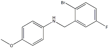 N-[(2-bromo-5-fluorophenyl)methyl]-4-methoxyaniline,,结构式