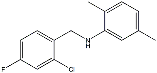 N-[(2-chloro-4-fluorophenyl)methyl]-2,5-dimethylaniline 结构式