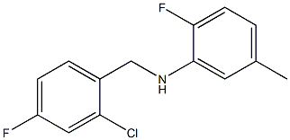 N-[(2-chloro-4-fluorophenyl)methyl]-2-fluoro-5-methylaniline 结构式