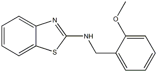 N-(2-メトキシベンジル)-2-ベンゾチアゾールアミン 化学構造式