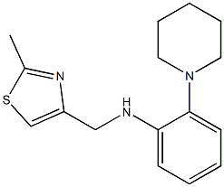 N-[(2-methyl-1,3-thiazol-4-yl)methyl]-2-(piperidin-1-yl)aniline Structure