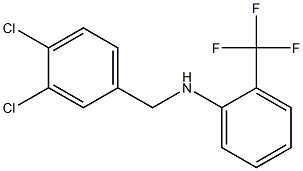 N-[(3,4-dichlorophenyl)methyl]-2-(trifluoromethyl)aniline,,结构式