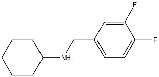 N-[(3,4-difluorophenyl)methyl]cyclohexanamine 化学構造式
