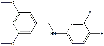 N-[(3,5-dimethoxyphenyl)methyl]-3,4-difluoroaniline,,结构式