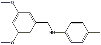 N-[(3,5-dimethoxyphenyl)methyl]-4-methylaniline Struktur
