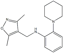 N-[(3,5-dimethyl-1,2-oxazol-4-yl)methyl]-2-(piperidin-1-yl)aniline Structure