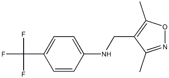 N-[(3,5-dimethyl-1,2-oxazol-4-yl)methyl]-4-(trifluoromethyl)aniline Structure