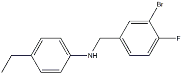 N-[(3-bromo-4-fluorophenyl)methyl]-4-ethylaniline