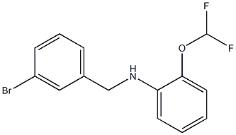 N-[(3-bromophenyl)methyl]-2-(difluoromethoxy)aniline,,结构式