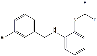 N-[(3-bromophenyl)methyl]-2-[(difluoromethyl)sulfanyl]aniline 化学構造式