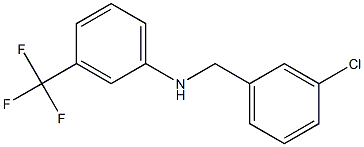 N-[(3-chlorophenyl)methyl]-3-(trifluoromethyl)aniline 化学構造式