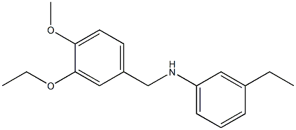 N-[(3-ethoxy-4-methoxyphenyl)methyl]-3-ethylaniline Struktur