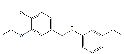 N-[(3-ethoxy-4-methoxyphenyl)methyl]-3-ethylaniline,,结构式