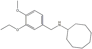 N-[(3-ethoxy-4-methoxyphenyl)methyl]cyclooctanamine 化学構造式