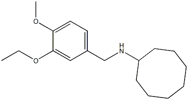 N-[(3-ethoxy-4-methoxyphenyl)methyl]cyclooctanamine,,结构式