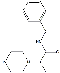 N-[(3-fluorophenyl)methyl]-2-(piperazin-1-yl)propanamide Struktur