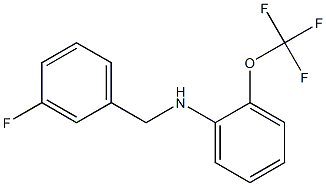 N-[(3-fluorophenyl)methyl]-2-(trifluoromethoxy)aniline Struktur