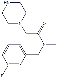 N-[(3-fluorophenyl)methyl]-N-methyl-2-(piperazin-1-yl)acetamide Structure