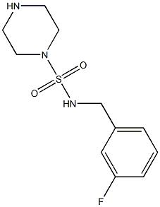 N-[(3-fluorophenyl)methyl]piperazine-1-sulfonamide,,结构式